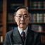二次元文化研究者林晓宇教授的头像，学者气质，书房背景，专业严谨形象